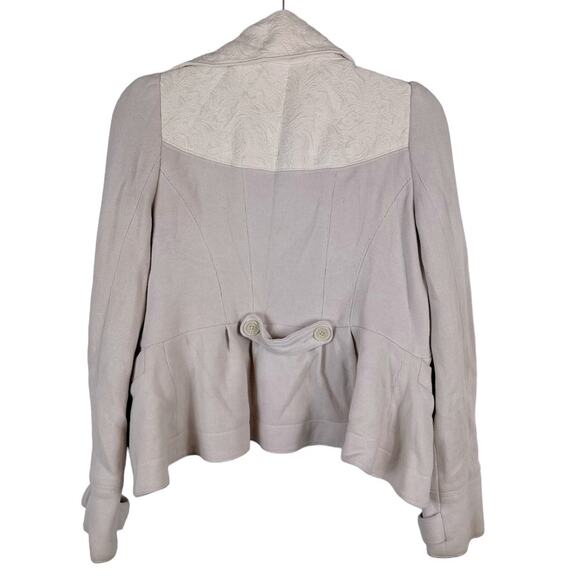 Free People Vintage Y2K Jacket Cropped Shacket Coat Cottage Granny Boho Small 4 - Picture 2 of 12